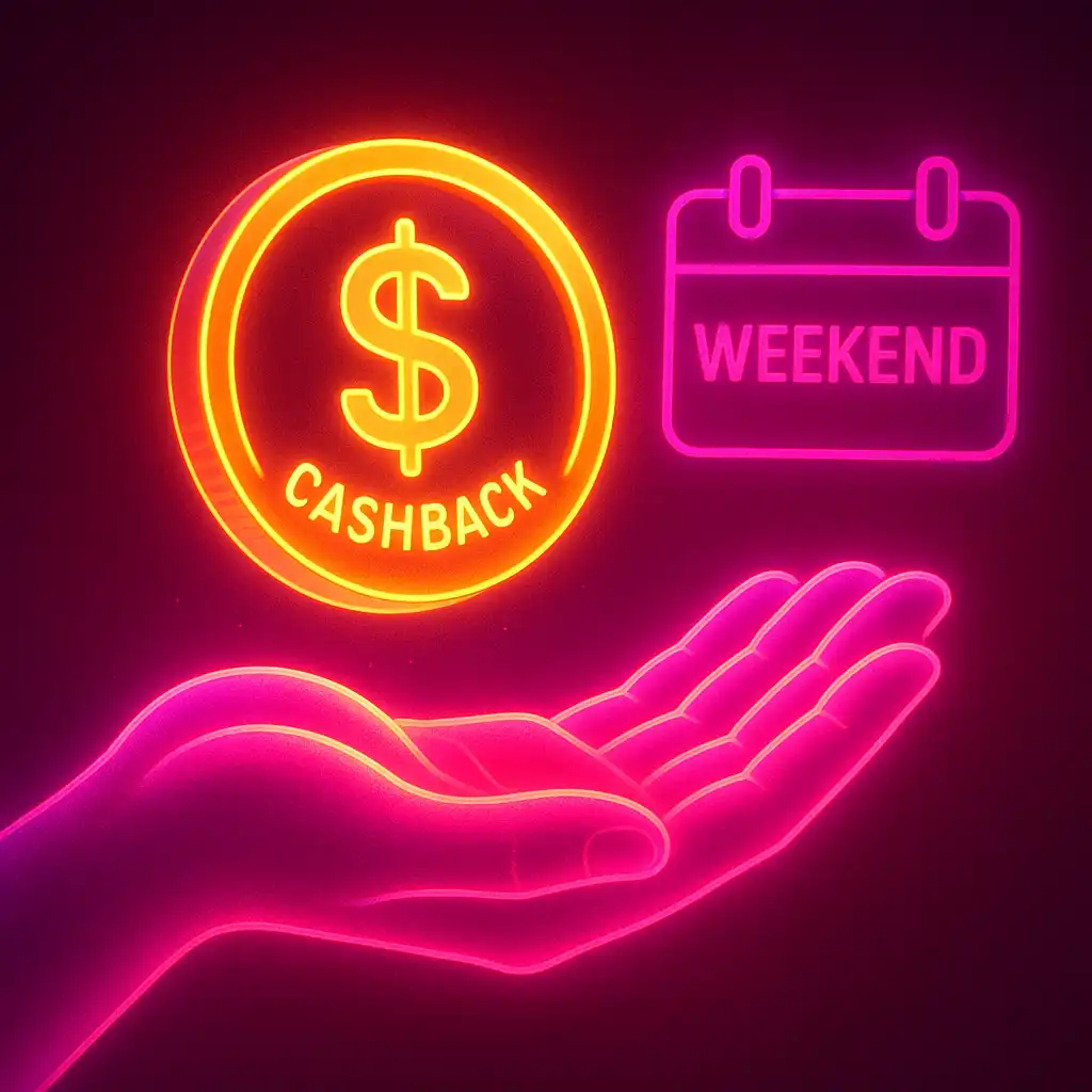 Weekend Cashback Crown promotion illustration